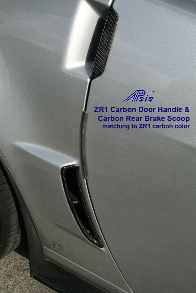 Real Carbon Fiber, C6 Z06 / Grand Sport / ZR1 Corvette Rear Side Brake Ducts / Scoops / Vents